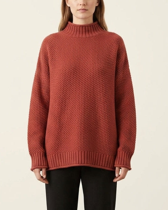 Maglione Ampio a Collo Alto