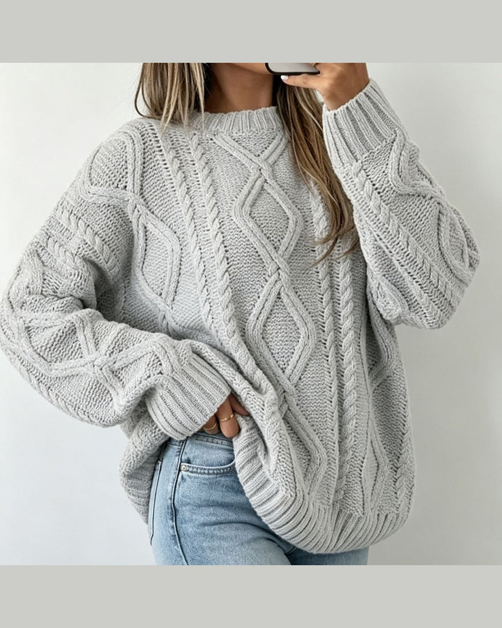 Maglione Ampio Lavorato a Trecce