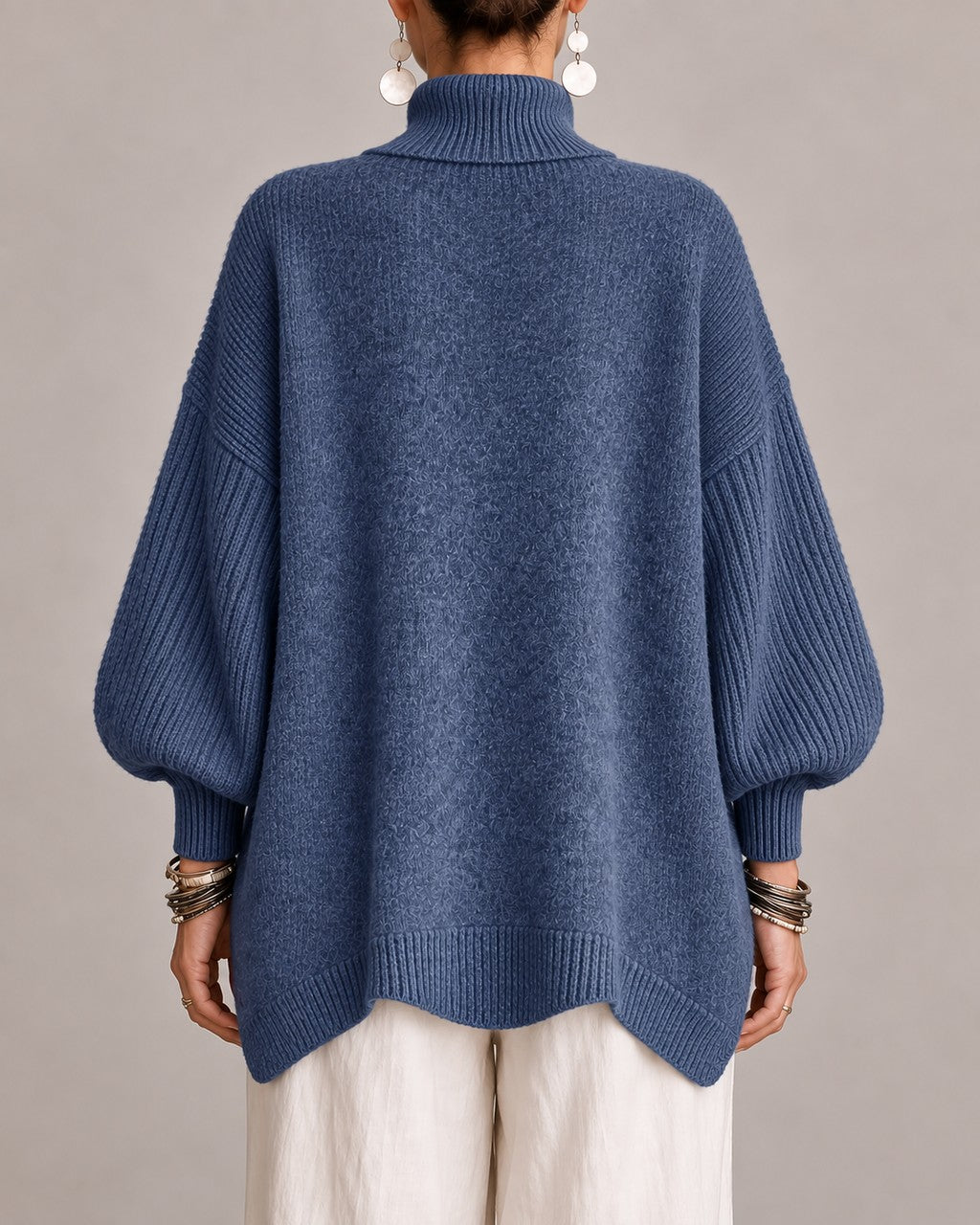 Maglione Avvolgente con Maniche a Palloncino