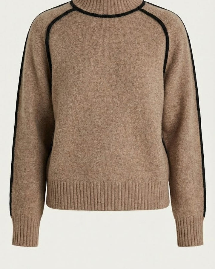 Maglione con Linee a Contrasto