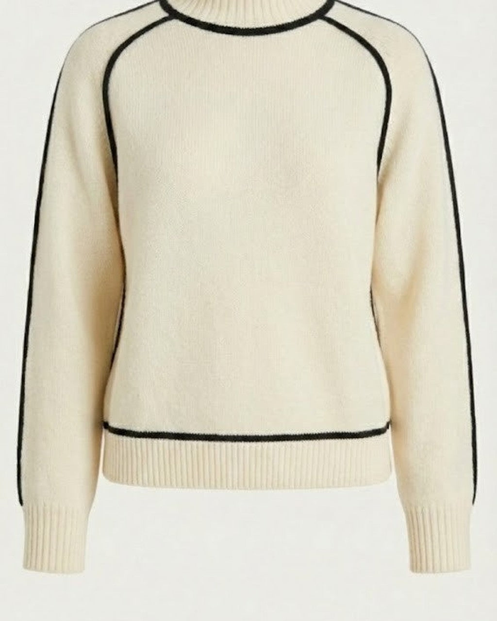 Maglione con Linee a Contrasto