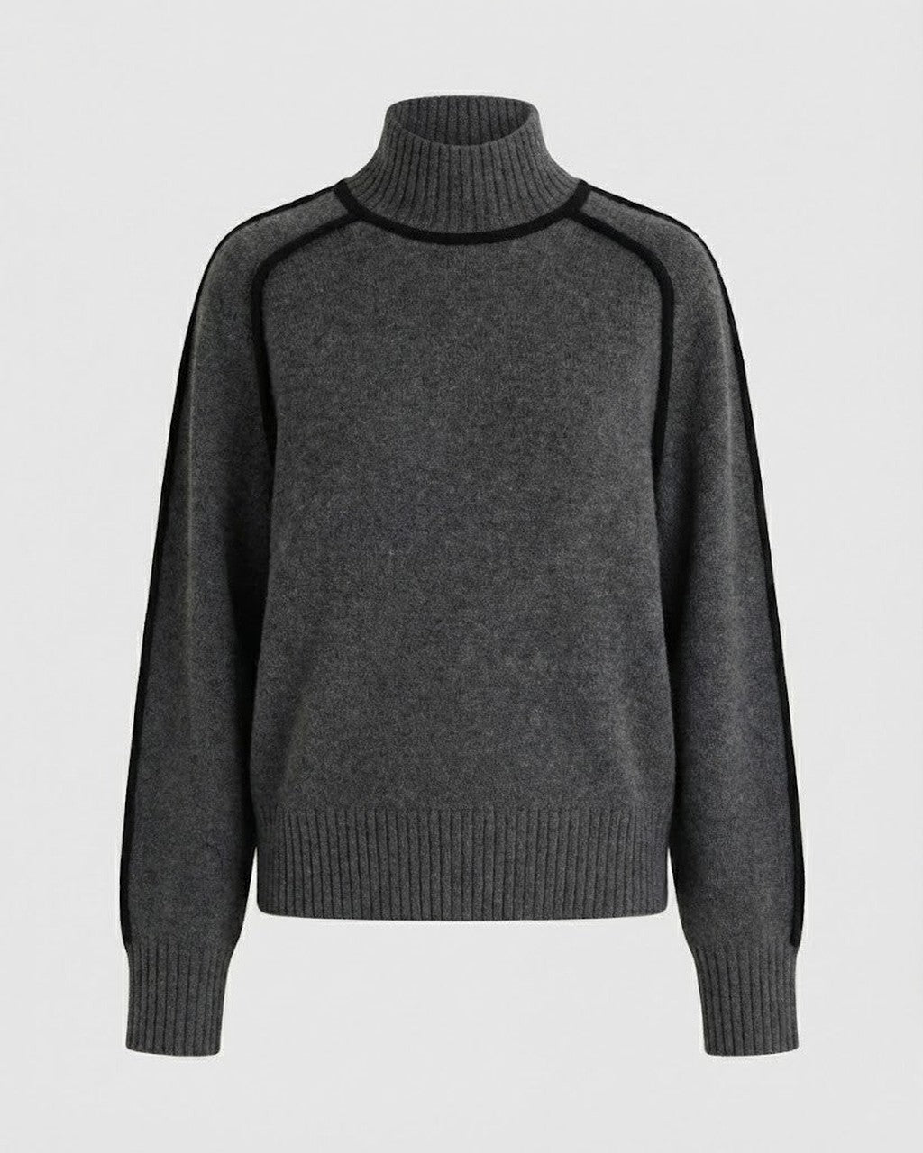 Maglione con Linee a Contrasto