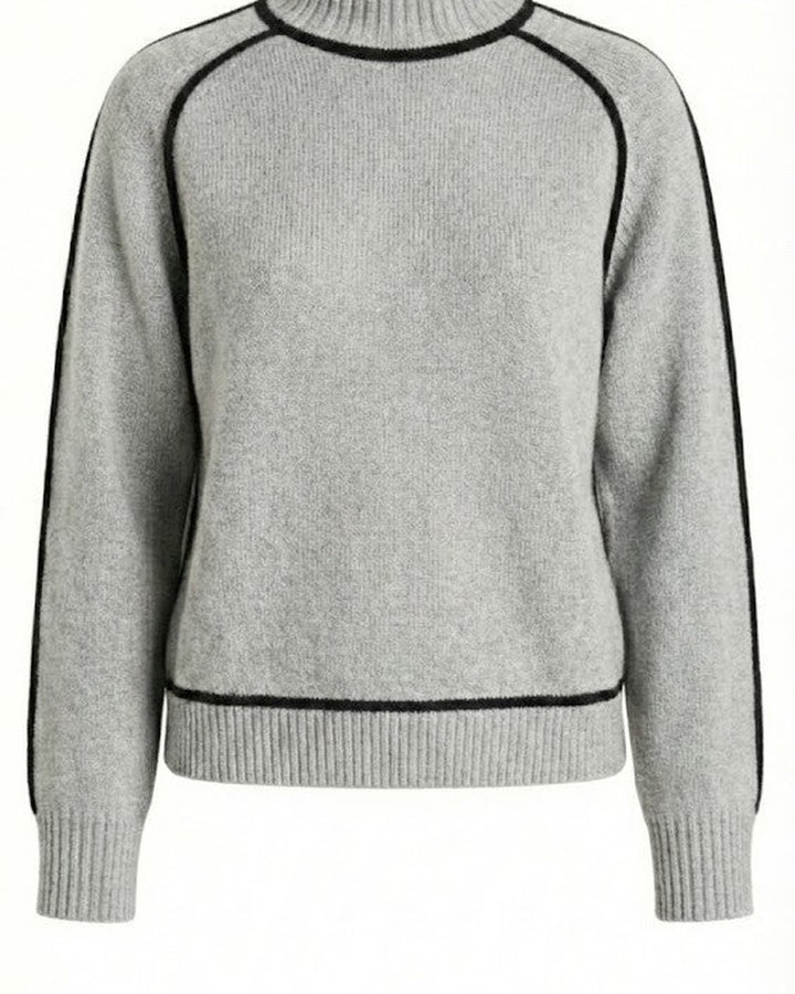 Maglione con Linee a Contrasto