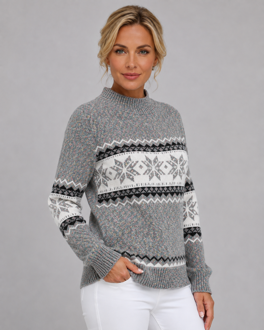 Maglione con Motivo Invernale