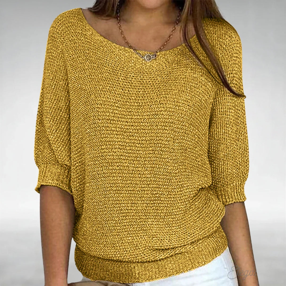 Maglione Elegante con Scollo Ampio