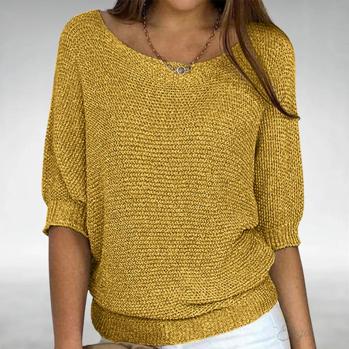 Maglione Elegante con Scollo Ampio