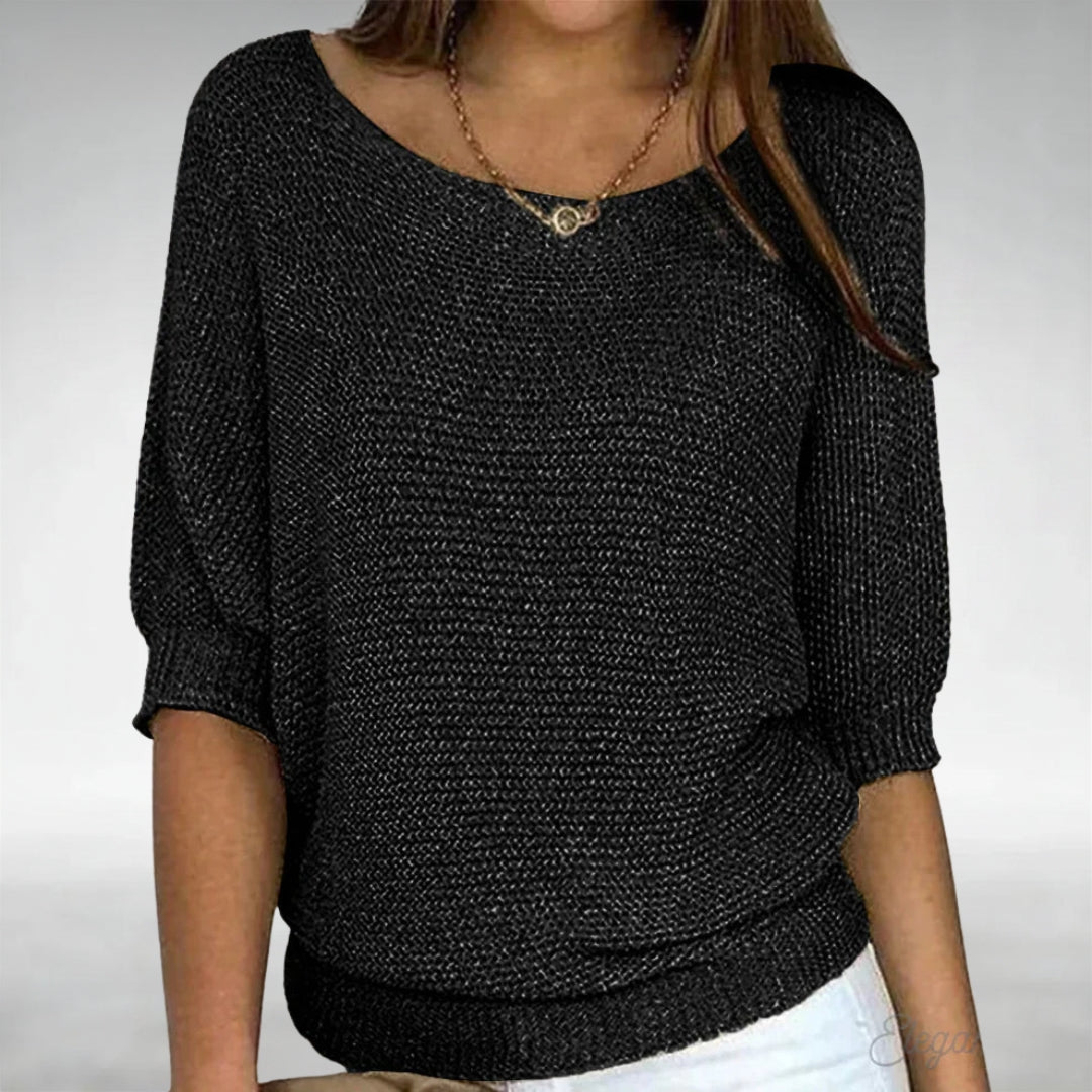 Maglione Elegante con Scollo Ampio