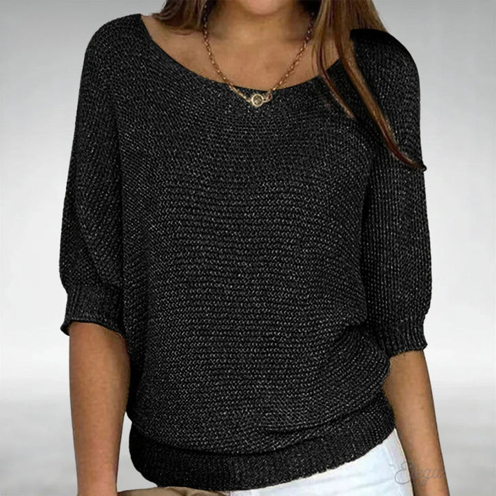 Maglione Elegante con Scollo Ampio