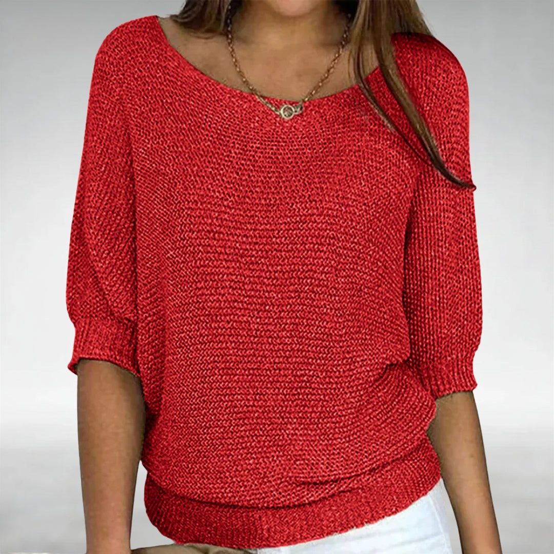 Maglione Elegante con Scollo Ampio