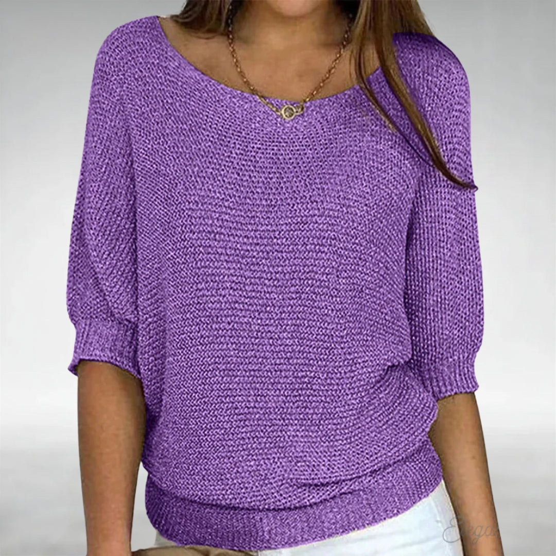 Maglione Elegante con Scollo Ampio