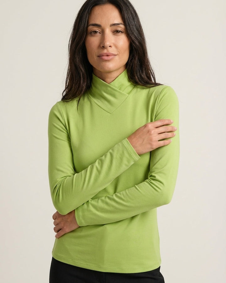 Maglione Elegante dal Collo Lavorato