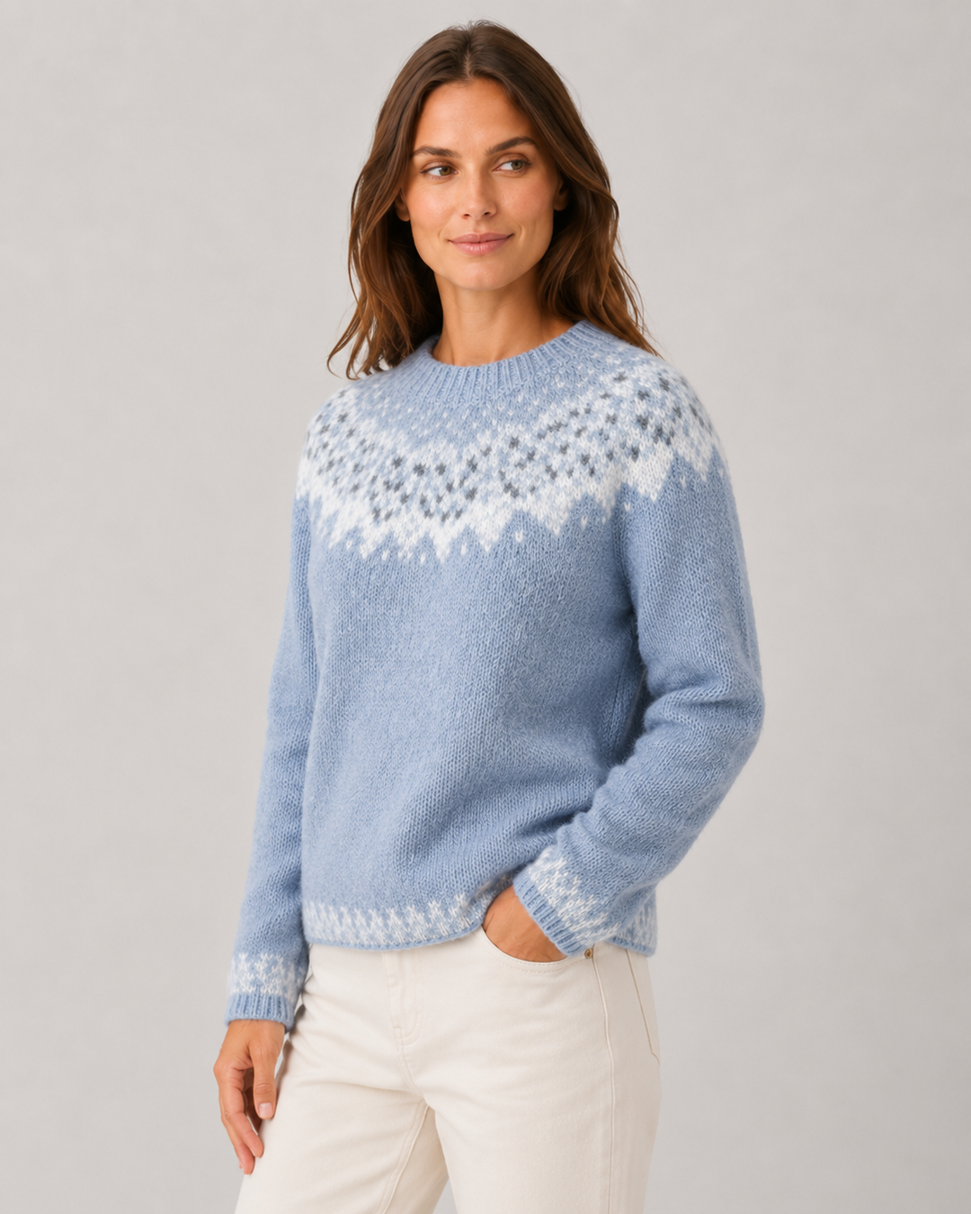 Maglione Morbido a Fantasia Nordica