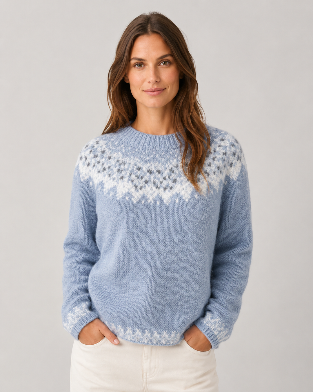 Maglione Morbido a Fantasia Nordica