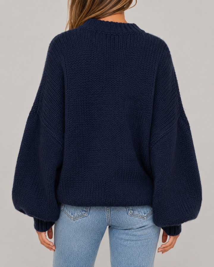 Maglione Morbido con Maniche a Palloncino