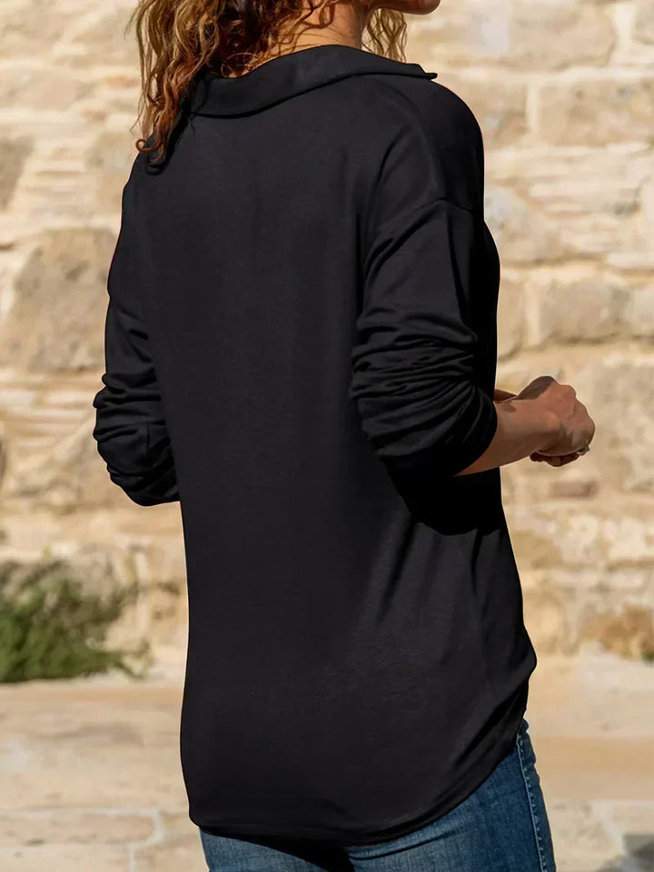 Maglione Stile Polo con Zip