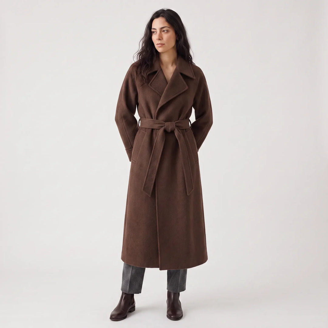 Cappotto Stile Vestaglia con Cintura
