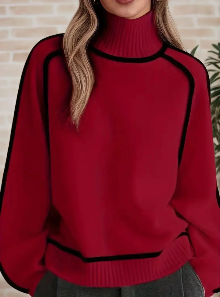 Maglione a Dolcevita con Profili