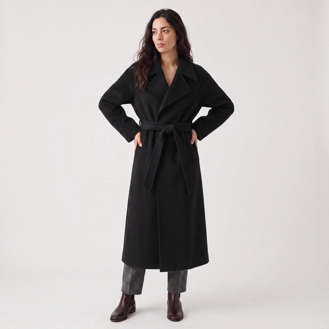 Cappotto Stile Vestaglia con Cintura