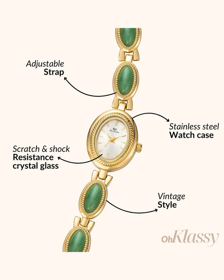 Orologio Gioiello con Pietre Verdi