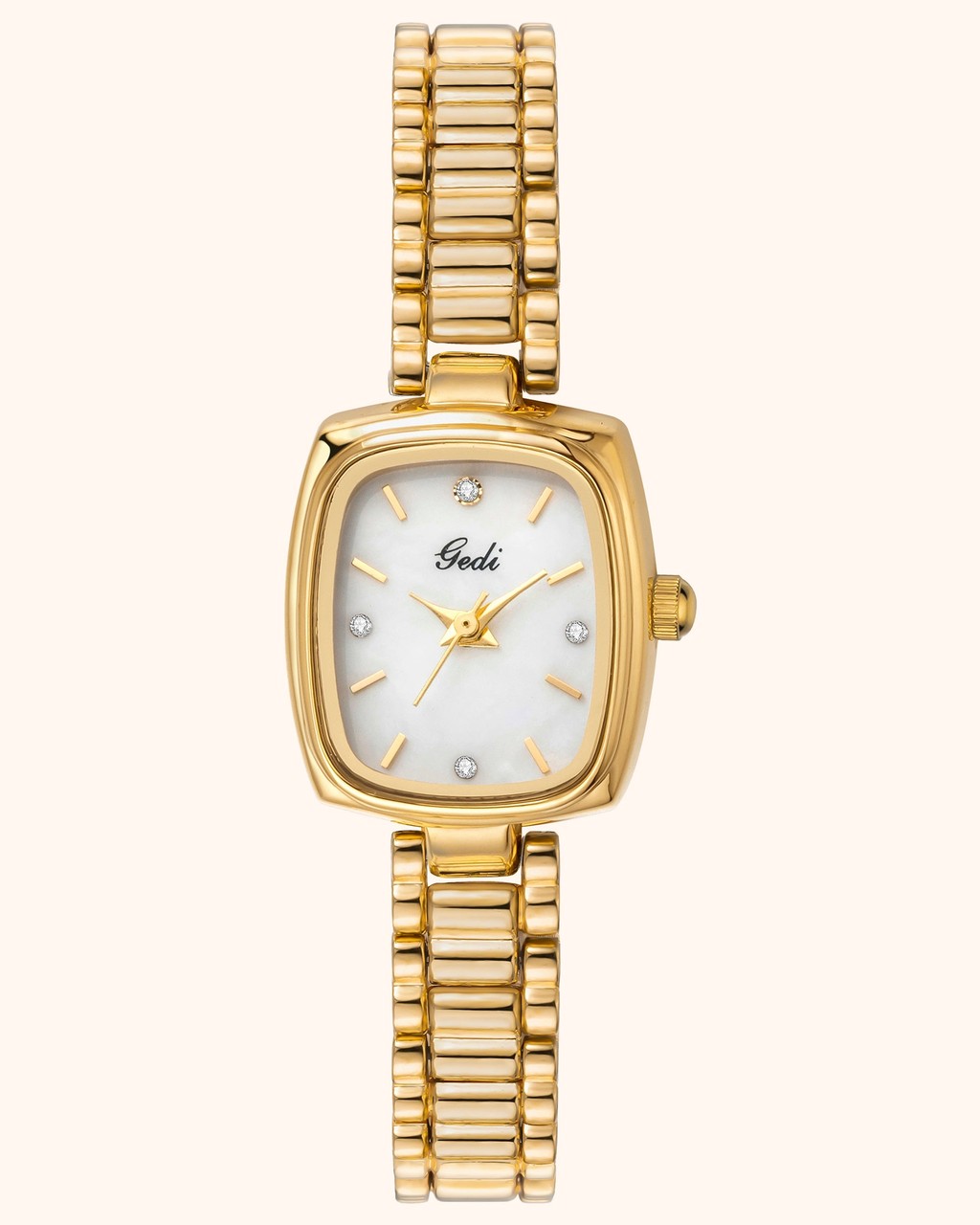 Orologio Gioiello Dorato Rettangolare