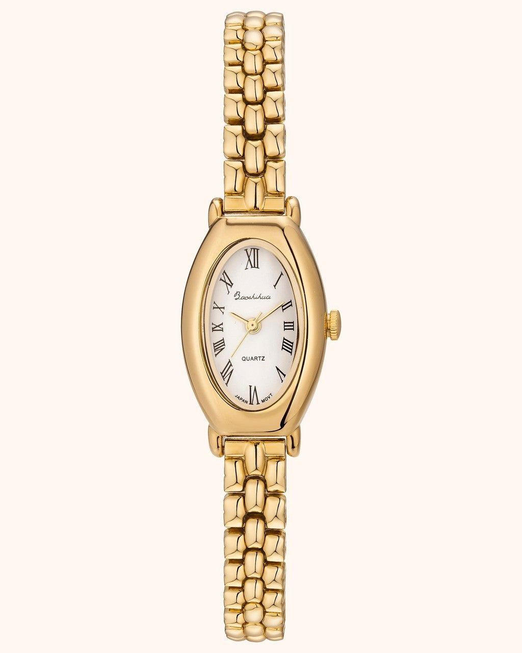 Orologio Ovale con Bracciale Dorato
