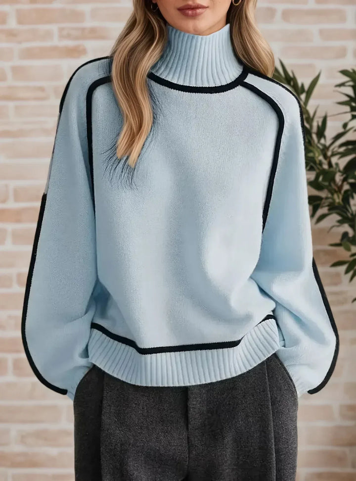 Maglione a Dolcevita con Profili