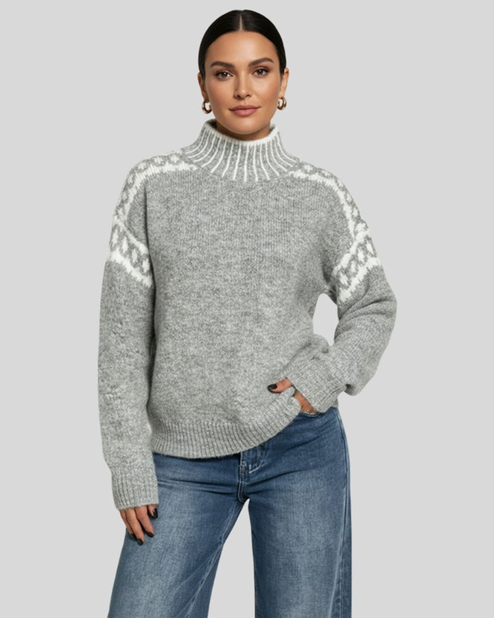 Maglione con Fantasia Geometrica