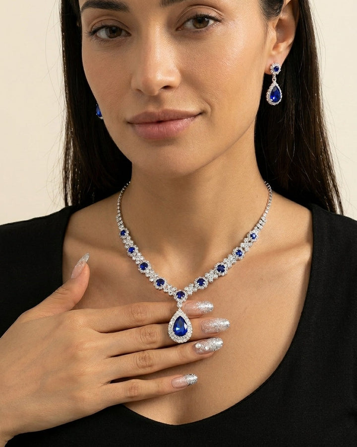 Parure Scintillante con Goccia