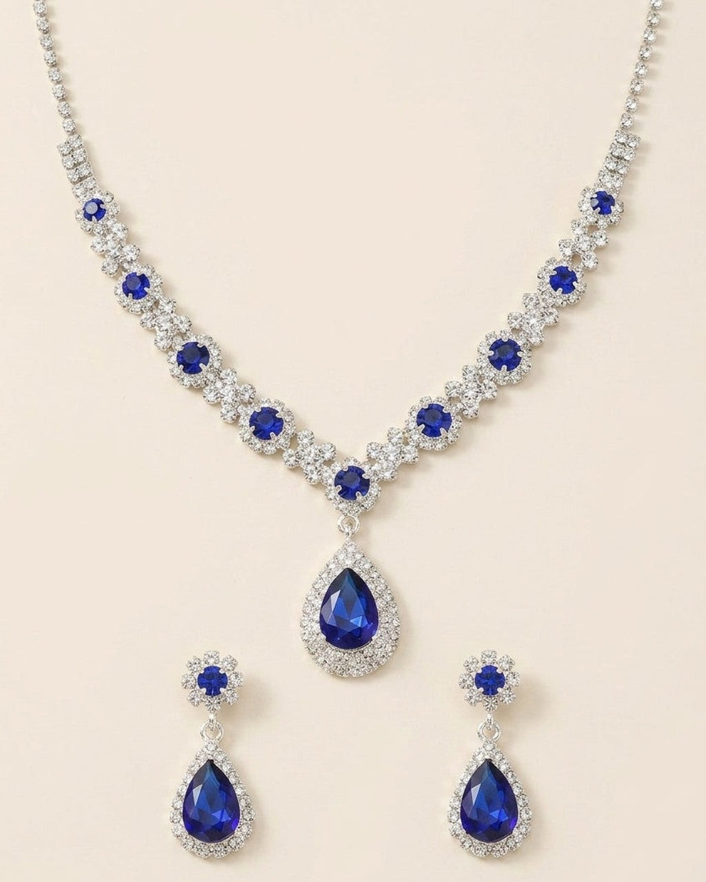 Parure Scintillante con Goccia