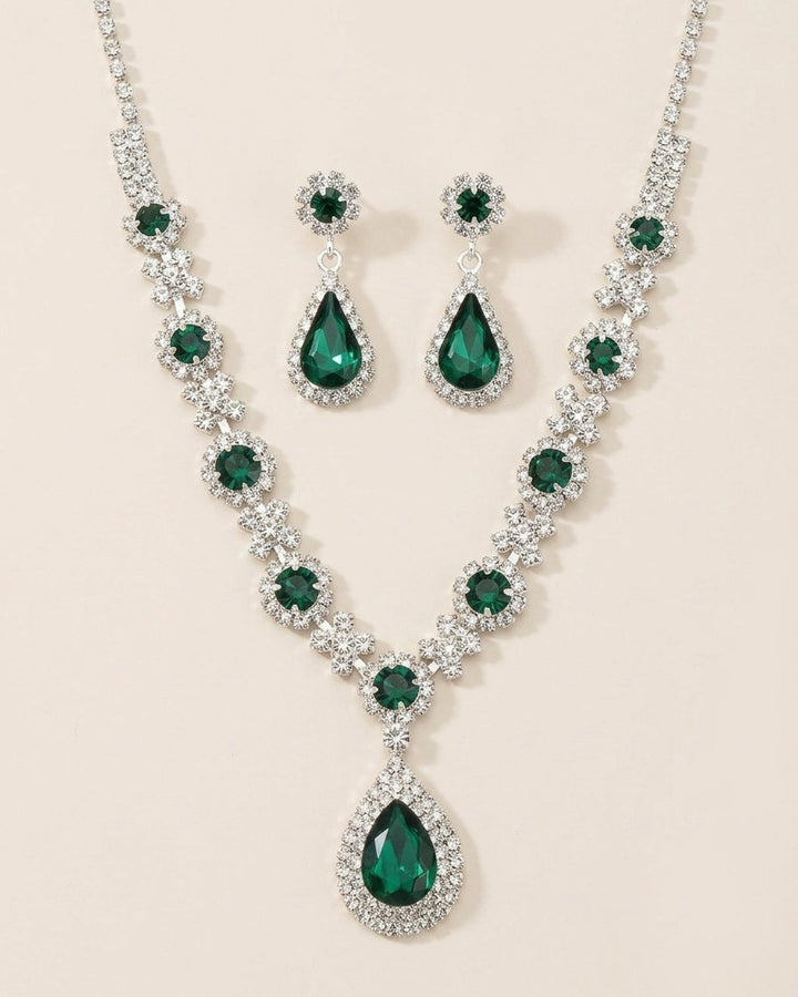 Parure Scintillante con Goccia