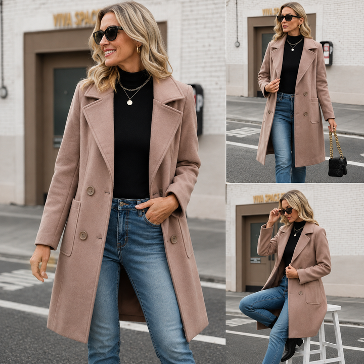 Cappotto a Doppiopetto Dritto