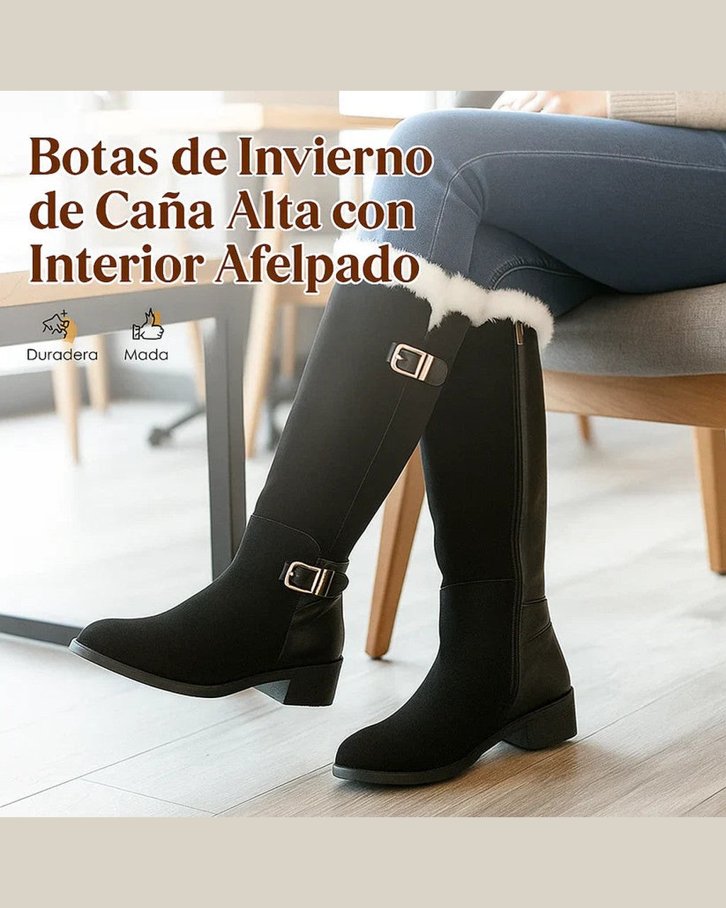 Stivali Alti con Bordo Soffice