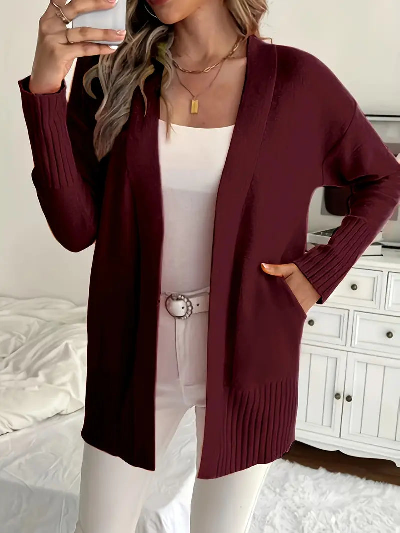 Cardigan Aperto con Tasche
