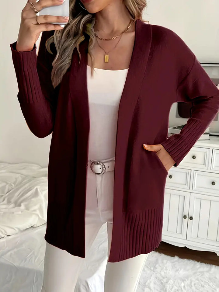 Cardigan Aperto con Tasche