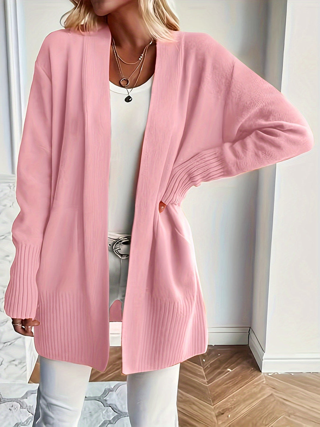 Cardigan Aperto con Tasche