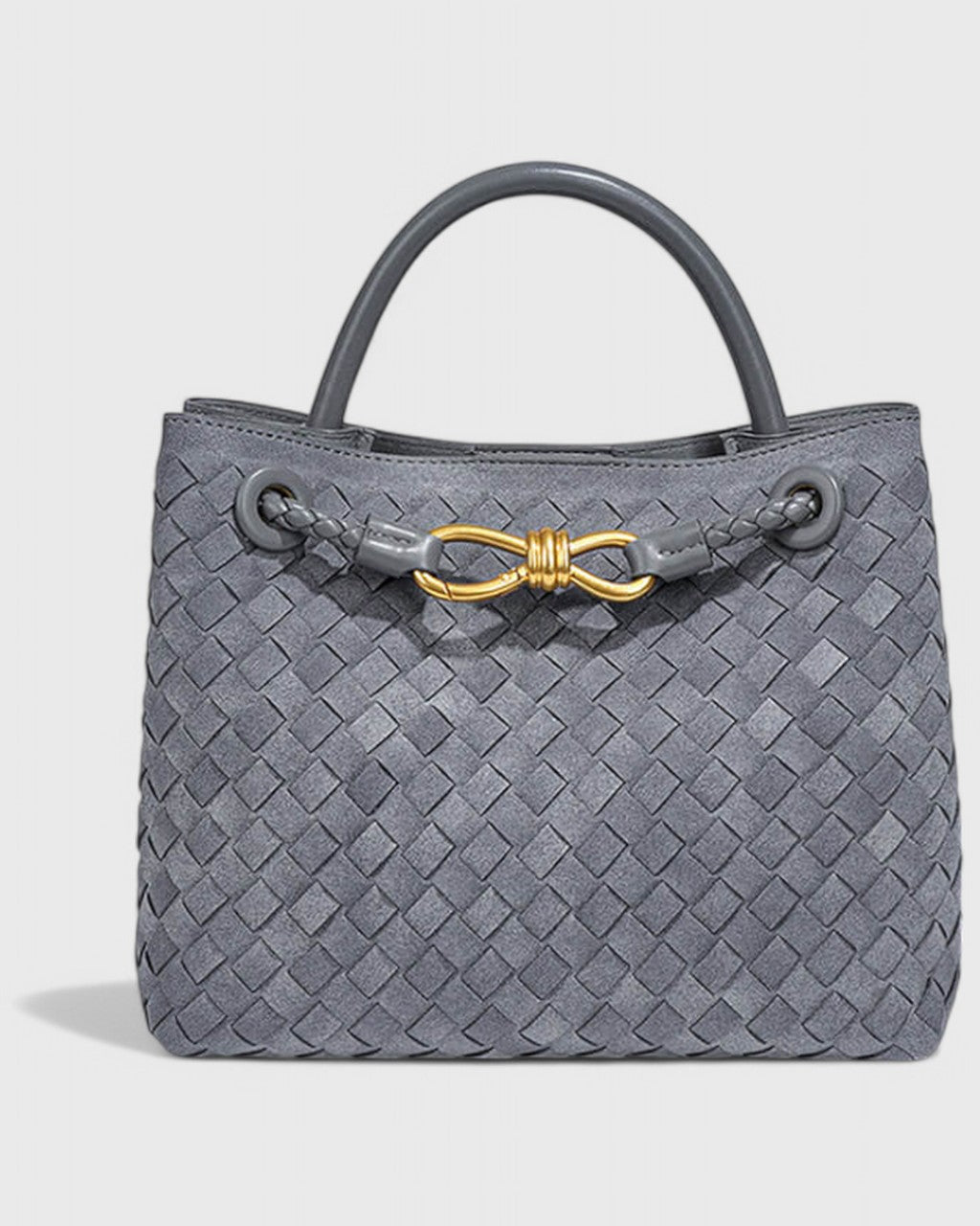 Borsa Intrecciata con Chiusura Gioiello