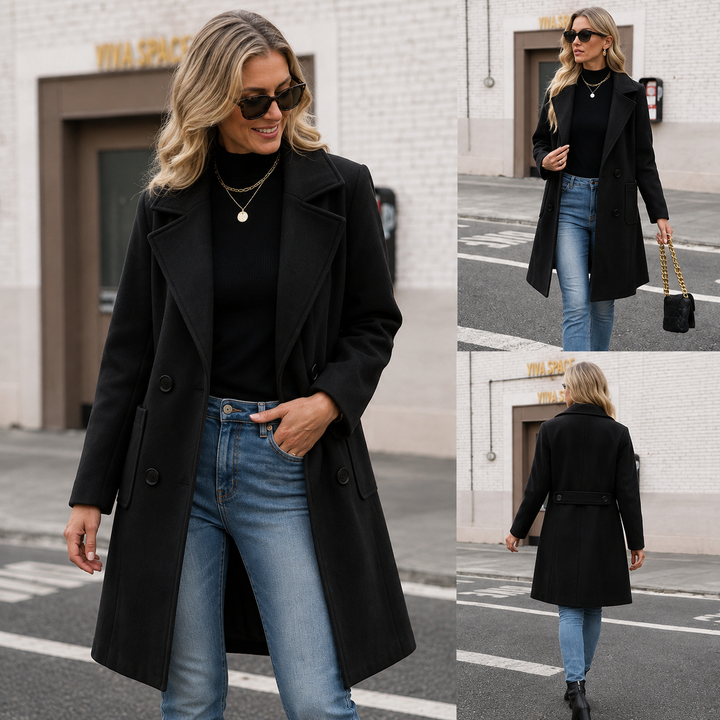 Cappotto a Doppiopetto Dritto