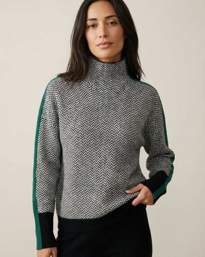 Maglione a Fantasia con Bande Sportive